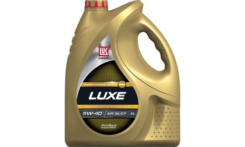Масло моторное Лукойл Luxe 5w40, полусинтетическое, API SL/CF, универсальное, 5л, арт. 19300