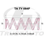 Пружина подвески TrustAuto усиленная, передняя, арт. TA TY 084F