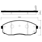 Колодки тормозные Hong Sung дисковые, арт. HP1024