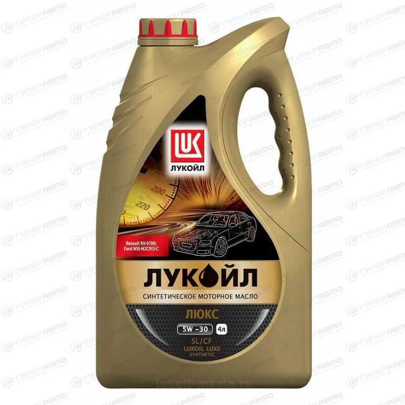 Масло моторное Лукойл Люкс 5w30 синтетическое, SL/CF, универсальное, 4л ...