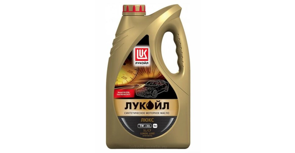 Масло моторное Лукойл Люкс 5w30 синтетическое, SL/CF, универсальное, 4л ...