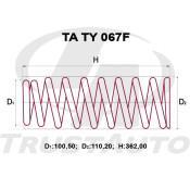 Пружина подвески TrustAuto усиленная, передняя, арт. TA TY 067F