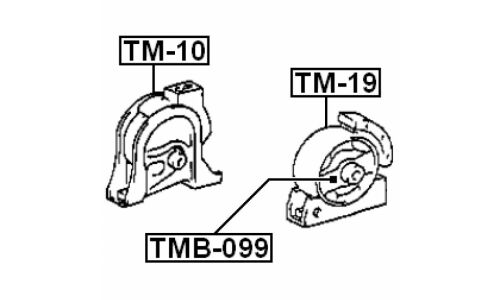 Опора (подушка) двигателя Febest, арт. TM-19