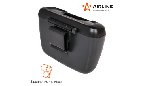 Ведёрко для мусора Airline на дверной карман, черное, ABS-пластик, арт. ABT-DP-02