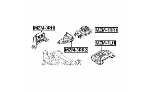 Подушка двигателя | зад прав/лев | MZM-3RR1 Febest