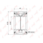 Подшипник ступицы колеса LYNXauto, арт. WB-1306