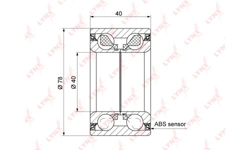 Подшипник ступицы колеса LYNXauto, арт. WB-1306