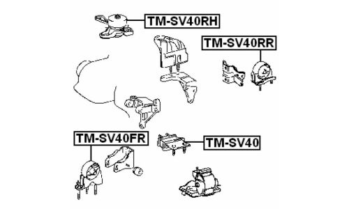 Опора (подушка) двигателя Febest, арт. TM-SV40RR