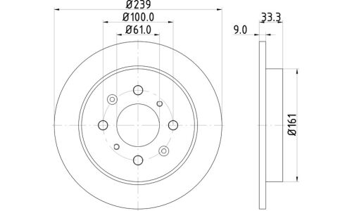 Диск тормозной Nisshinbo, арт. ND8033K