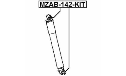 Сайлентблок Febest, арт. MZAB-142-KIT