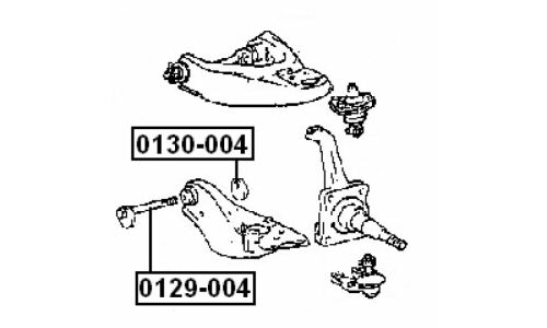 Болт регулировочный (эксцентрик) Febest 0129-004, для Toyota (OEM 48190-27020, 48190-27010, 48190-20010)