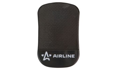 Коврик противоскользящий Airline, на приборную панель, полиуретан, 92х145мм, чёрный цвет, арт. ASM-B-01