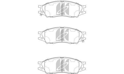 Колодки тормозные дисковые Kashiyama, передние, комплект на ось (4 шт), арт. D1233MH