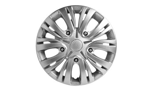 Колпаки на колеса Airline Лион, 13", серебристые, под карбон, 2шт, арт. AWCC-13-01