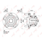 Ступица колеса LYNXauto, арт. WH-1168