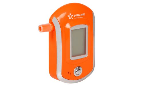 Алкотестер Airline, с Hot Wire сенсором и ЖК-дисплеем, 0–2‰, время продува 5с, питание 3хAAA, арт. ALK-HW-03
