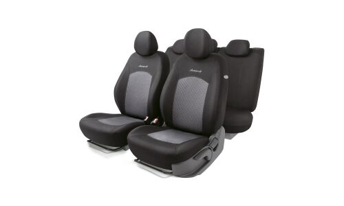 Чехлы Autoprofi Jacqard Diamond для передних и задних сидений, жаккард, черный цвет, 11 предметов