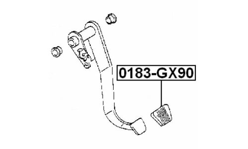 Накладка на педали сцепления и тормоза Febest для Toyota (31321-14010, 31321-14020), Nissan (46531-89910), арт. 0183GX90