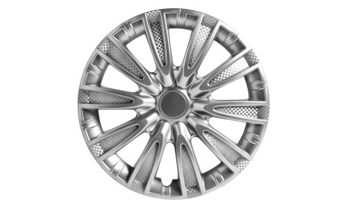 Колпаки на колеса Airline Торнадо, 14", серебристые, под карбон, 2шт, арт. AWCC-14-06