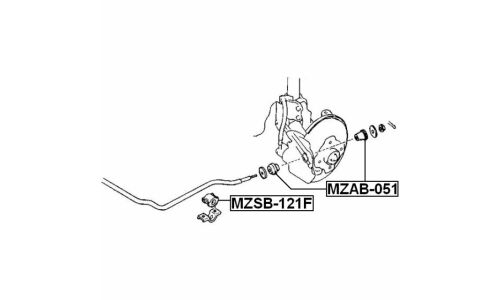 Втулка стабилизатора Febest, арт. MZSB-121F