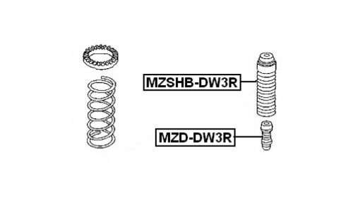 Пыльник амортизатора Febest, арт. MZSHB-DW3R