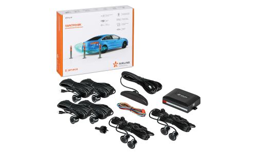 Парктроник Airline, 8 датчиков, Ø19мм, с LED дисплеем, световая и звуковая индикация, арт. APS-8L-02