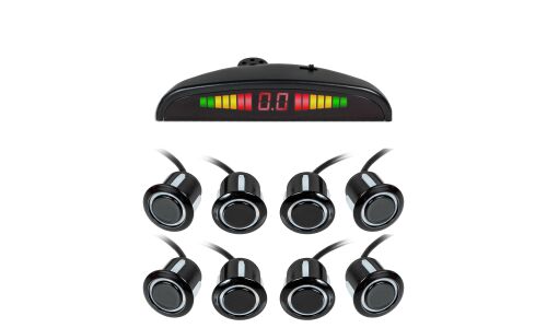 Парктроник Airline, 8 датчиков, Ø19мм, с LED дисплеем, световая и звуковая индикация, арт. APS-8L-02