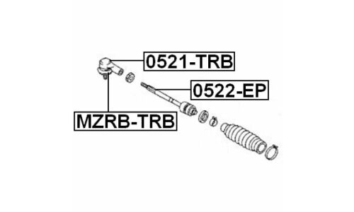 Наконечник рулевой тяги Febest, арт. 0521-TRB