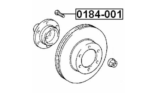 Шпилька колесная Febest 0184-001, для Toyota / Lexus / Daihatsu / Scion, M12x1.5(R), длина 40мм, 1 шт