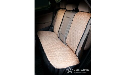 Накидки Airline Алькантара для заднего ряда, полиэстер, бежевый цвет, 3 предмета