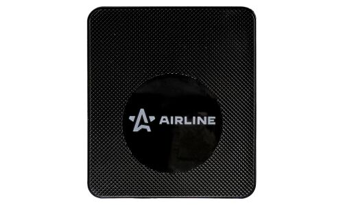Коврик противоскользящий Airline, на приборную панель, полиуретан, 160x138мм, чёрный цвет, арт. ASM-BB-03