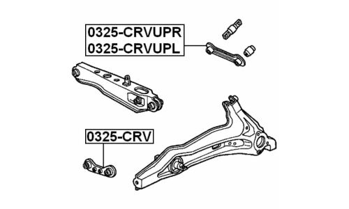 Тяга подвески Febest, задняя, верхняя, правая, арт. 0325-CRVUPR