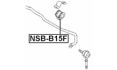 Втулка стабилизатора Febest, арт. NSB-B15F