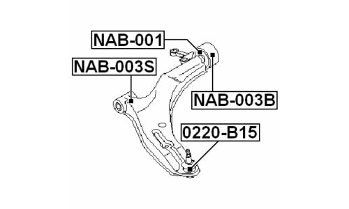 Сайлентблок Febest, арт. NAB-001