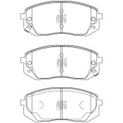Колодки тормозные дисковые Kashiyama, передние, комплект на ось (4 шт), арт. D11230MH