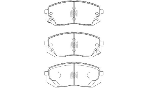Колодки тормозные дисковые Kashiyama, передние, комплект на ось (4 шт), арт. D11230MH