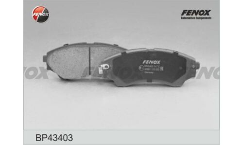 Колодки тормозные дисковые Fenox, задние, комплект на ось (4 шт), арт. BP43403
