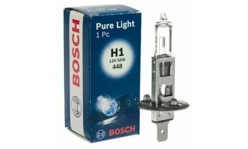 Лампа галогенная Bosch Pure Light H1 (P14.5s, T8), 12В, 55Вт, 3200K, 1 шт