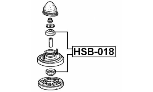 Втулка амортизатора Febest, арт. HSB-018