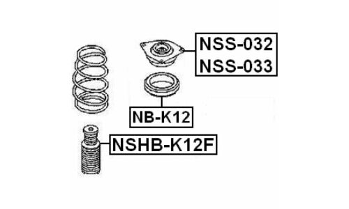 Опора амортизатора Febest передняя, правая, арт. NSS-032