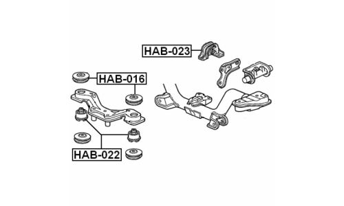 Сайлентблок Febest, арт. HAB-022