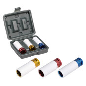 Набор торцевых головок Airline, тонкостенные, длинные, 6-гранные, под квадрат 1/2