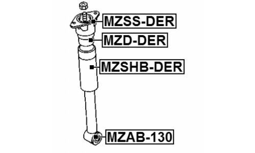 Опора амортизатора Febest задняя, правая/левая, арт. MZSS-DER