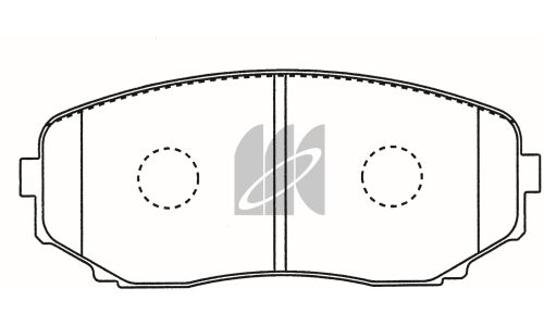 Колодки тормозные дисковые Kashiyama, передние, комплект на ось (4 шт), арт. D3142