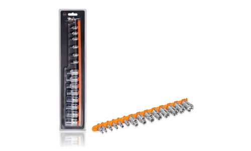 Набор торцевых головок Airline, E-профиль, под квадрат 1/2" и 1/4", комплект 14 предметов, арт. AT-BS-35