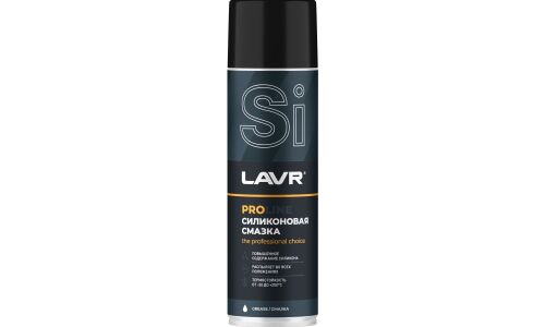 Смазка аэрозольная Lavr ProLine Silicone Spray, для резины и пластика, силиконовая, водостойкая, баллон 650мл, арт. Ln3501