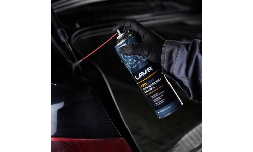 Смазка аэрозольная Lavr ProLine Silicone Spray, для резины и пластика, силиконовая, водостойкая, баллон 650мл, арт. Ln3501