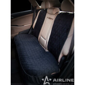 Накидки Airline Алькантара для заднего ряда, ворсовая ткань, черный цвет, 3 предмета