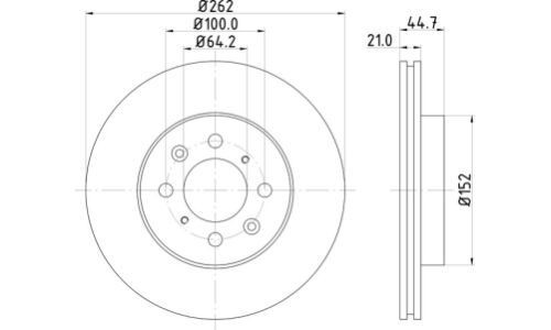 Диск тормозной Nisshinbo, арт. ND8011K