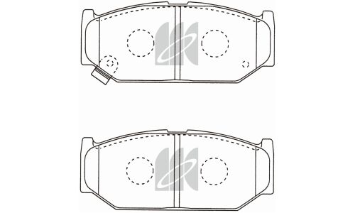 Колодки тормозные дисковые Kashiyama, передние, комплект на ось (4 шт), арт. D9039M